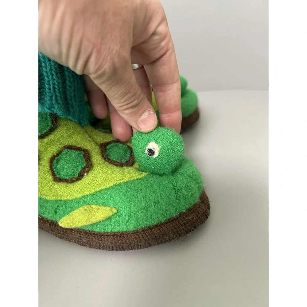Garnet Hill Kids' Child Wool Turtle Slipper Boots by Haflinger Size 13